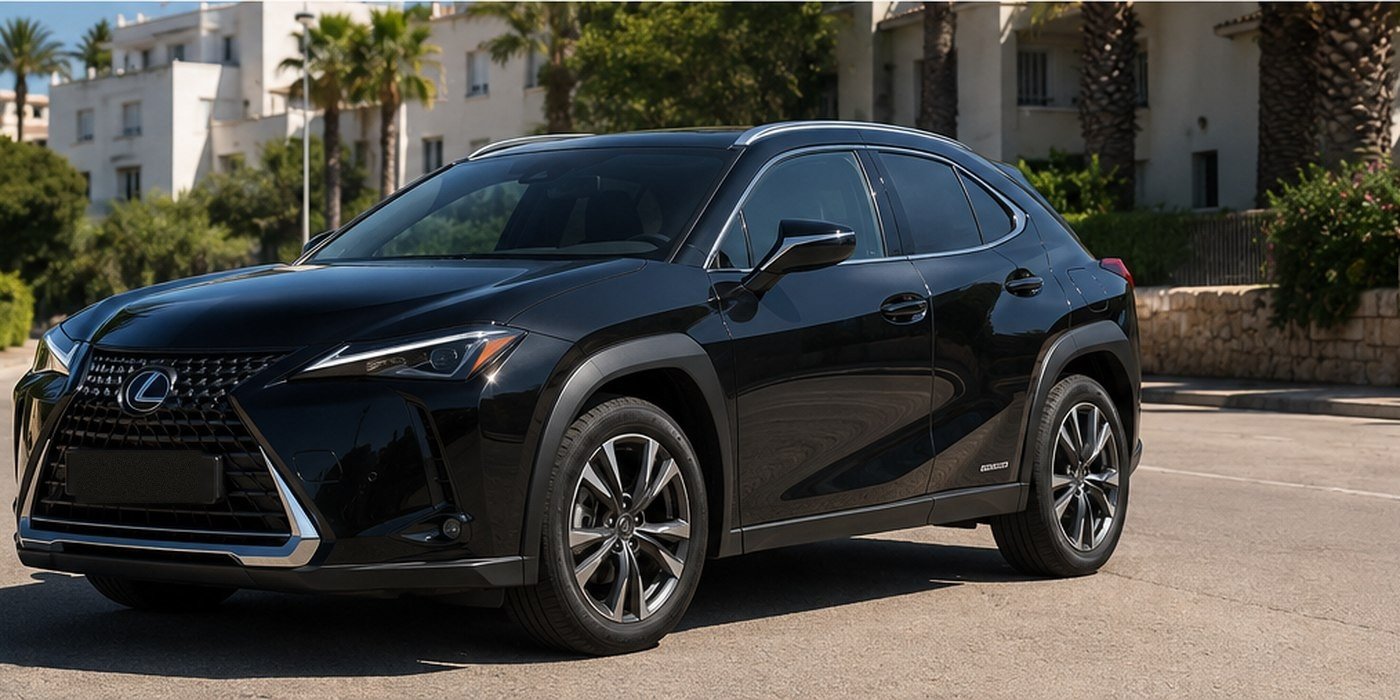Lexus UX hybride noire — taxi conventionné TAXI HB MOBILITÉ
